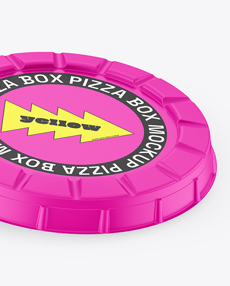 Matte Round Pizza Box Mockup