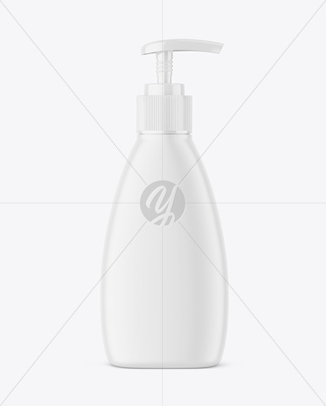 Matte Bottle with Pump Mockup