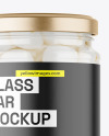 Clear Glass Jar with Pickled Onion Mockup