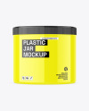 500ml Glossy Plastic Jar Mockup 500ml Glossy Plastic Jar Mockup