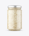 Clear Glass Jar with Pickled Celery Mockup