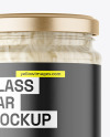 Clear Glass Jar with Pickled Celery Mockup