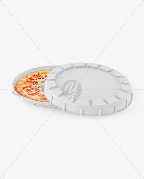 Kraft Round Pizza Box Mockup