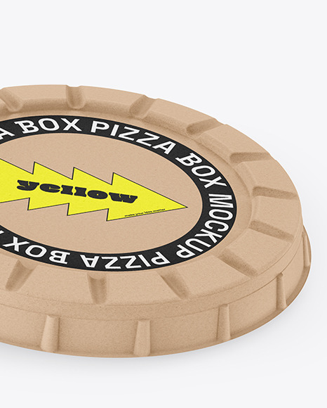 Kraft Round Pizza Box Mockup