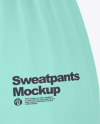 Oversized High Waist Sweatpants Mockup - Back View