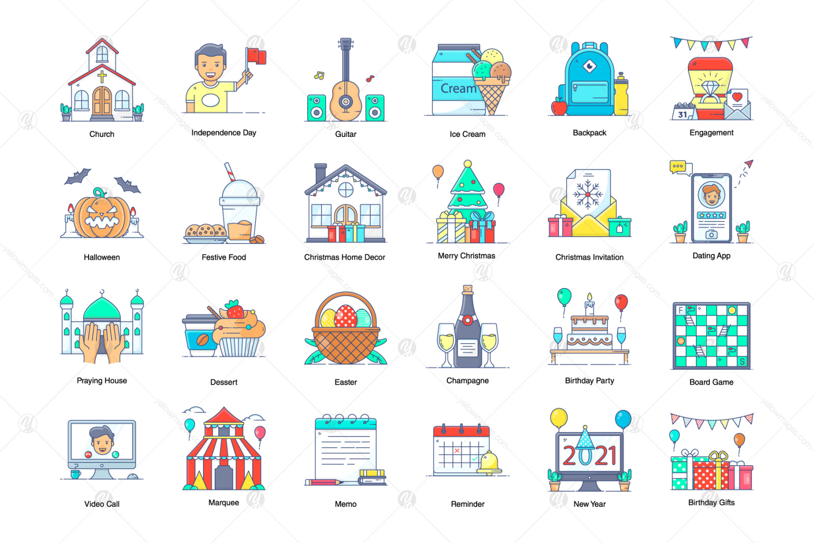 Party and Celebration Icons Party and Celebration Icons