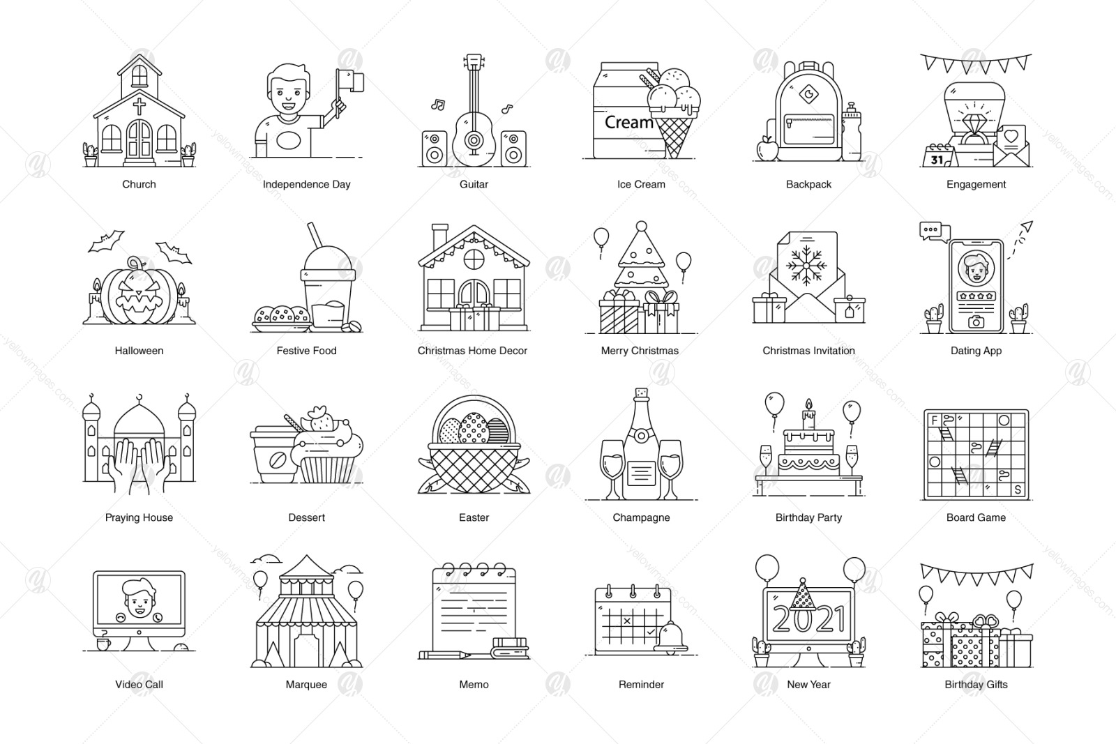 Party and Celebration Icons Party and Celebration Icons