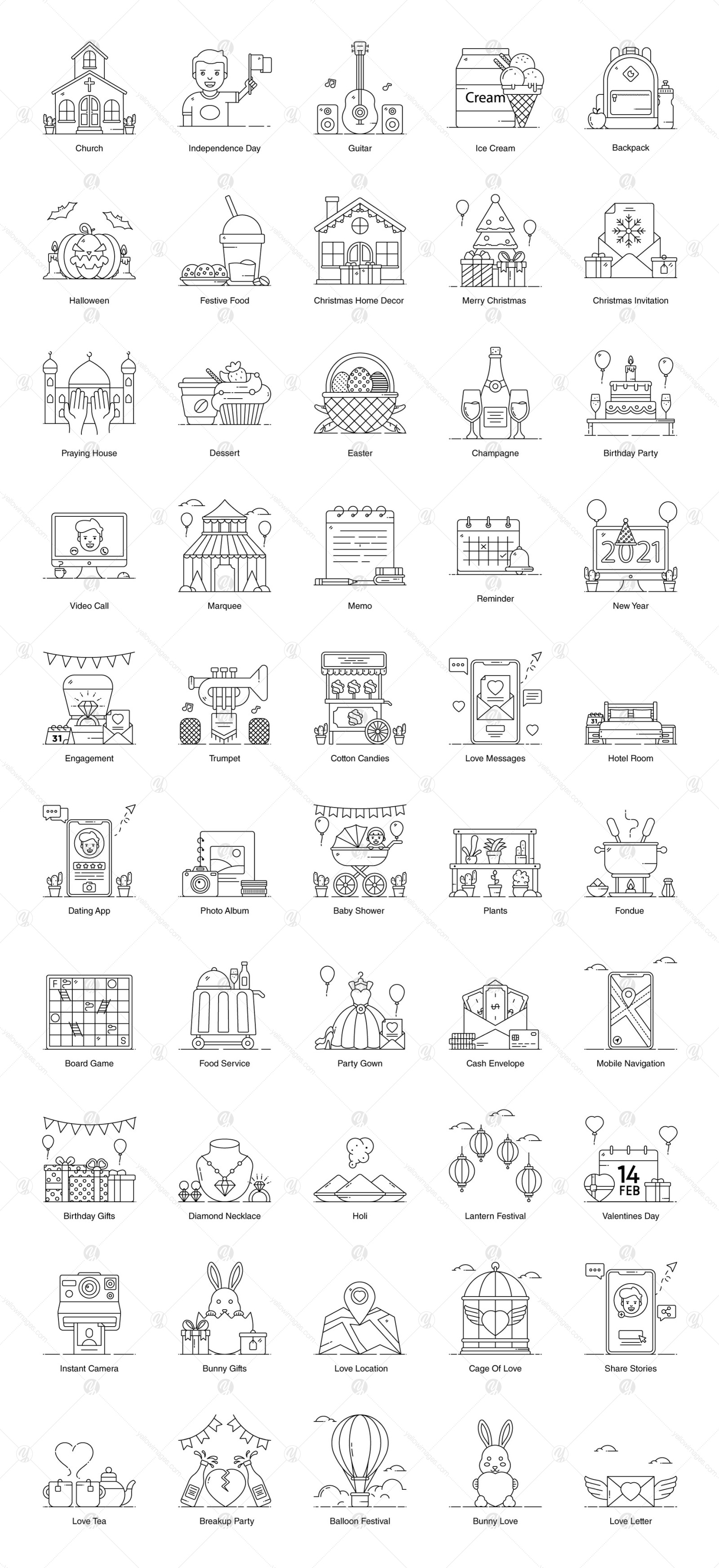 Party and Celebration Icons Party and Celebration Icons