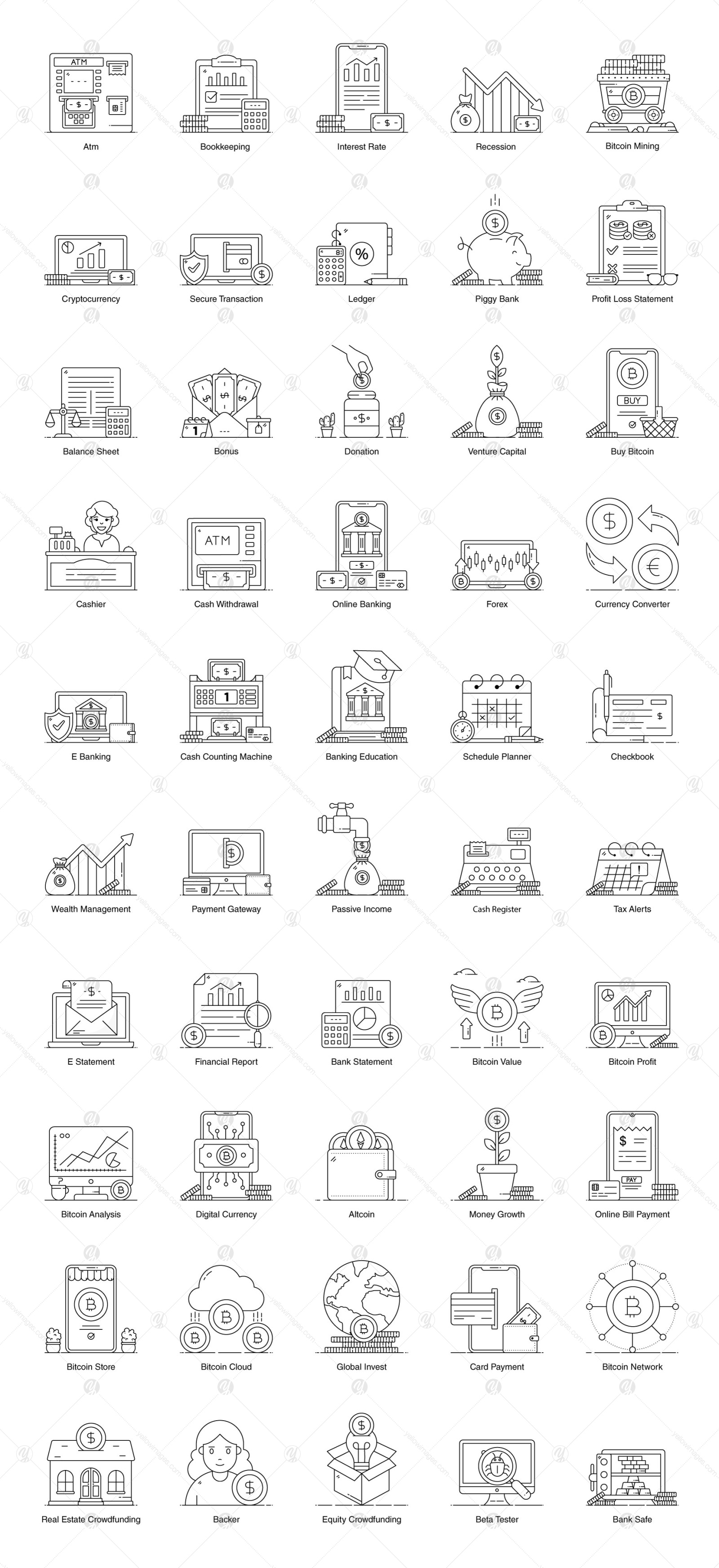 Pack of Finance Flat Icons Pack of Finance Flat Icons