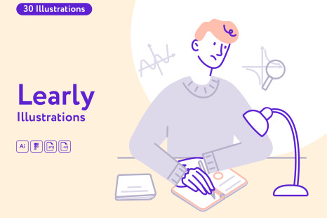 Learly Illustrations - Online library