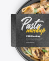 Paper Bowl with Pasta Mockup