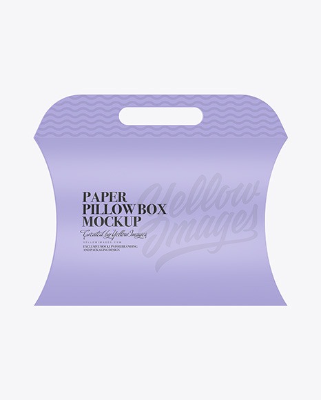 Paper Pillow Box W/ Handle Mockup