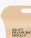 Kraft Paper Pillow Box W/ Handle Mockup