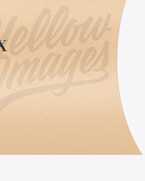 Kraft Paper Pillow Box W/ Handle Mockup