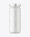 Clear Glass Jar with Tar Tar Sauce Mockup