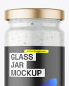 Clear Glass Jar with Tar Tar Sauce Mockup