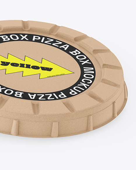 Kraft Round Pizza Box Mockup