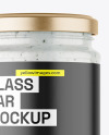 Clear Glass Jar with Tar Tar Sauce Mockup