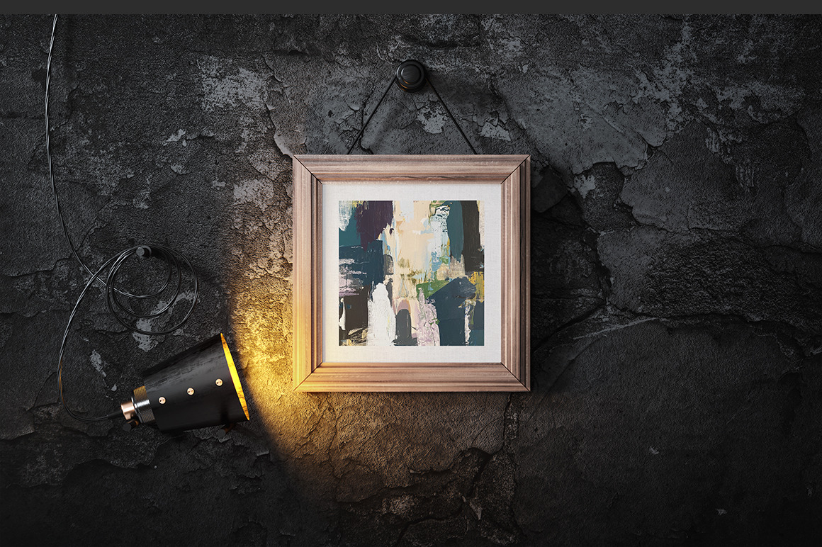 Old Wooden Square Picture Frame Mockup Old Wooden Square Picture Frame Mockup
