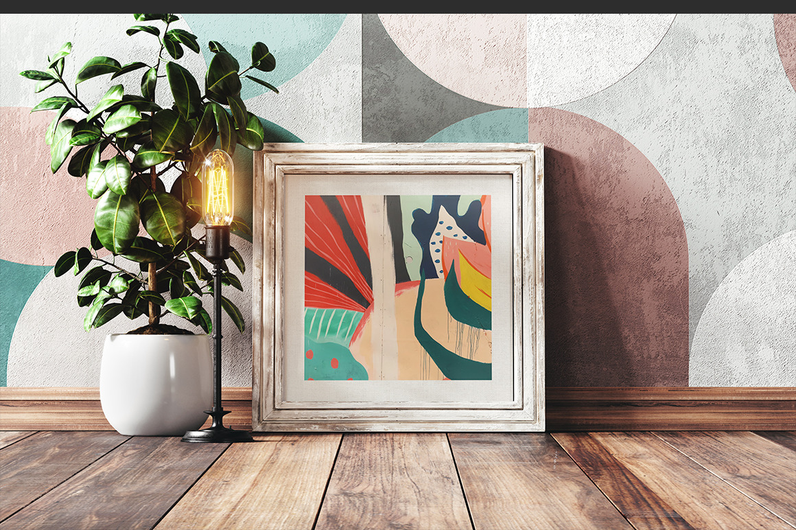 Old Wooden Square Picture Frame Mockup Old Wooden Square Picture Frame Mockup