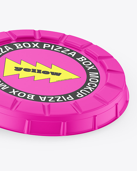 Matte Round Pizza Box Mockup