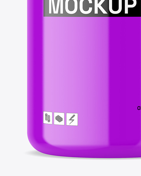 Glossy Plastic Jar Mockup