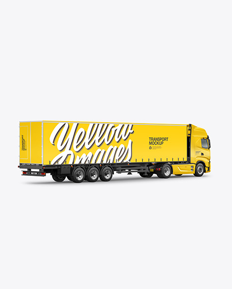 Truck Mockup - Back Half Side View