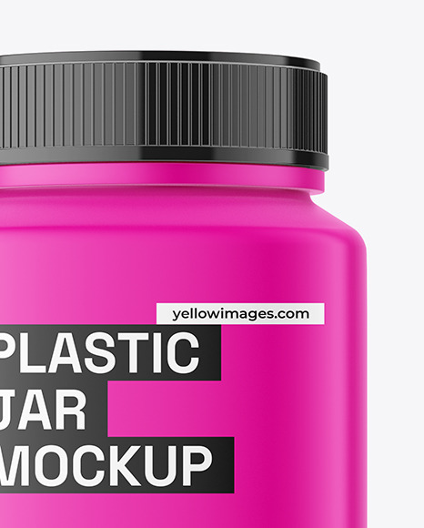 Matte Plastic Jar Mockup