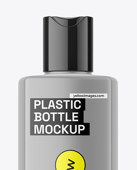 Plastic Square Bottle Mockup