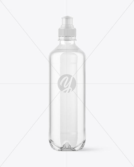 500ml Clear PET Water Bottle Mockup