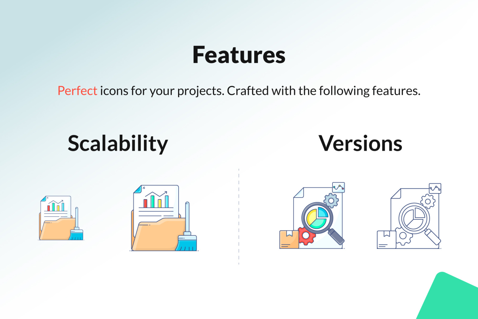 Data Analytics and Statistics Flat Icons