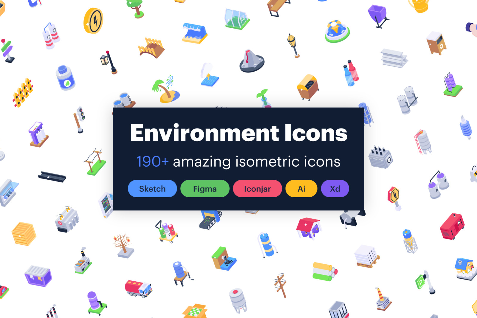 Environment Protection Isometric Icons Environment Protection Isometric Icons