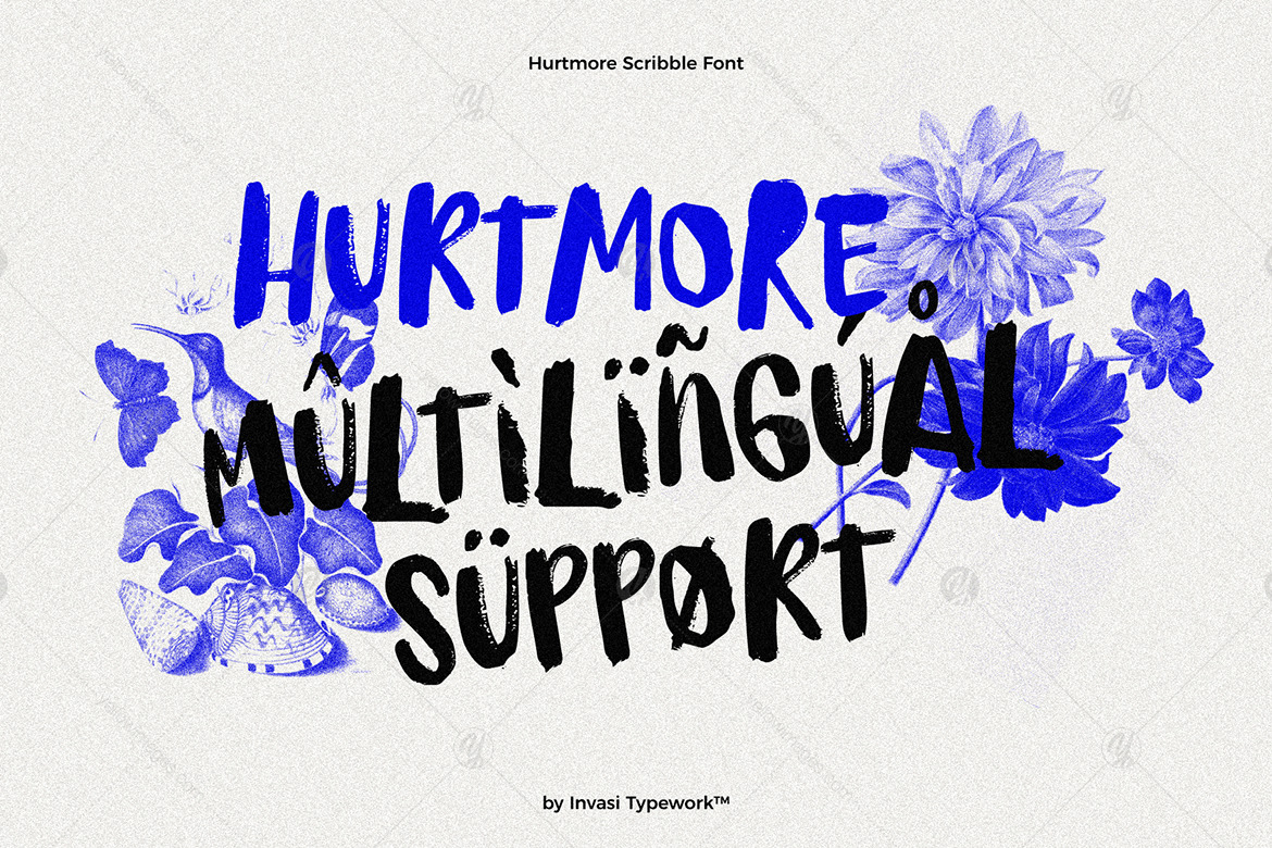Hurtmore - Scribbles Font Hurtmore - Scribbles Font