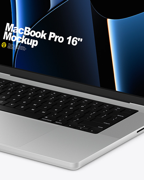 MacBook Pro 16-inch Silver Mockup