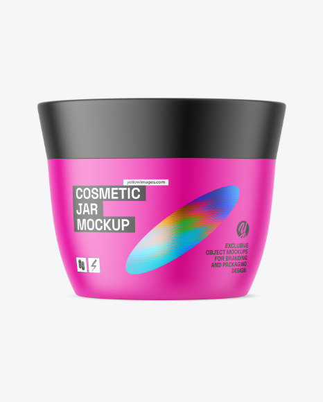 Matte Cosmetic Jar Mockup - Jar mockup