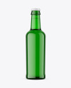 Green Glass Beer Bottle Mockup