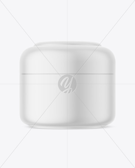 Matte Cosmetic Jar Mockup