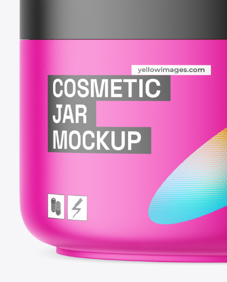 Matte Cosmetic Jar Mockup