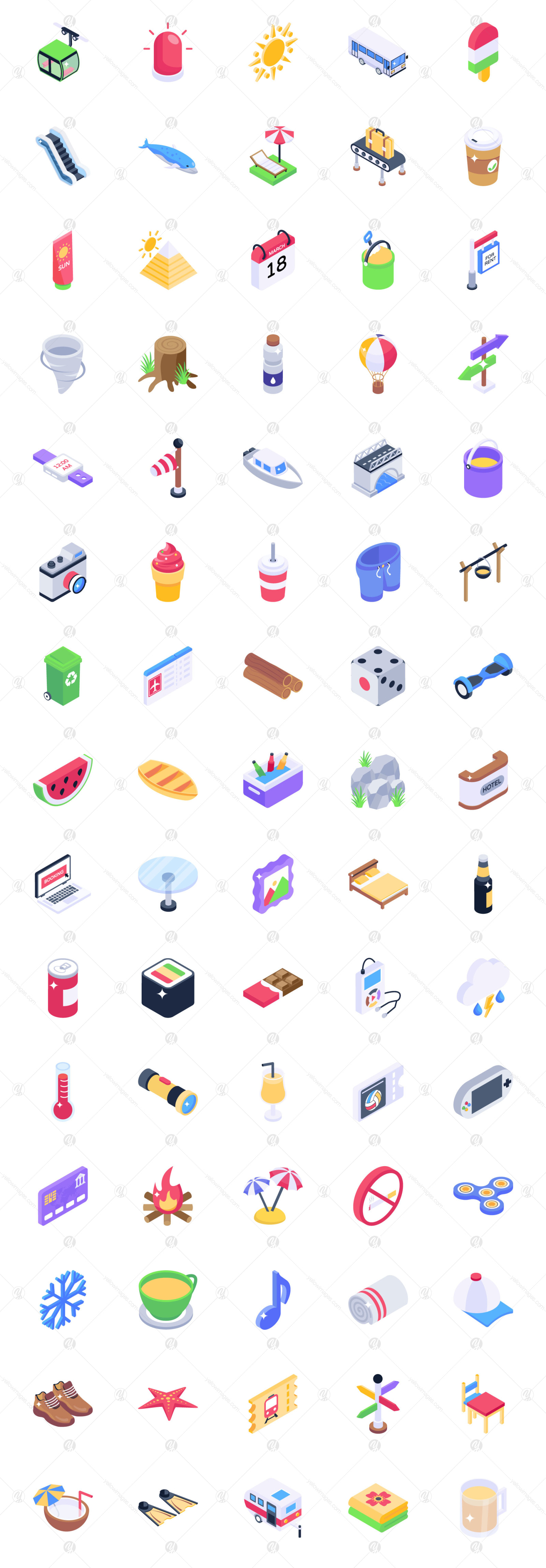 Travel, Summer and Holiday Icons Travel, Summer and Holiday Icons