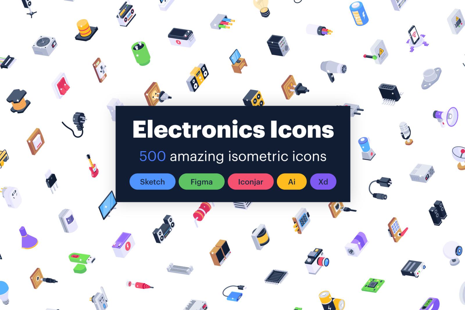 Pack of Electronics Isometric Icons Pack of Electronics Isometric Icons