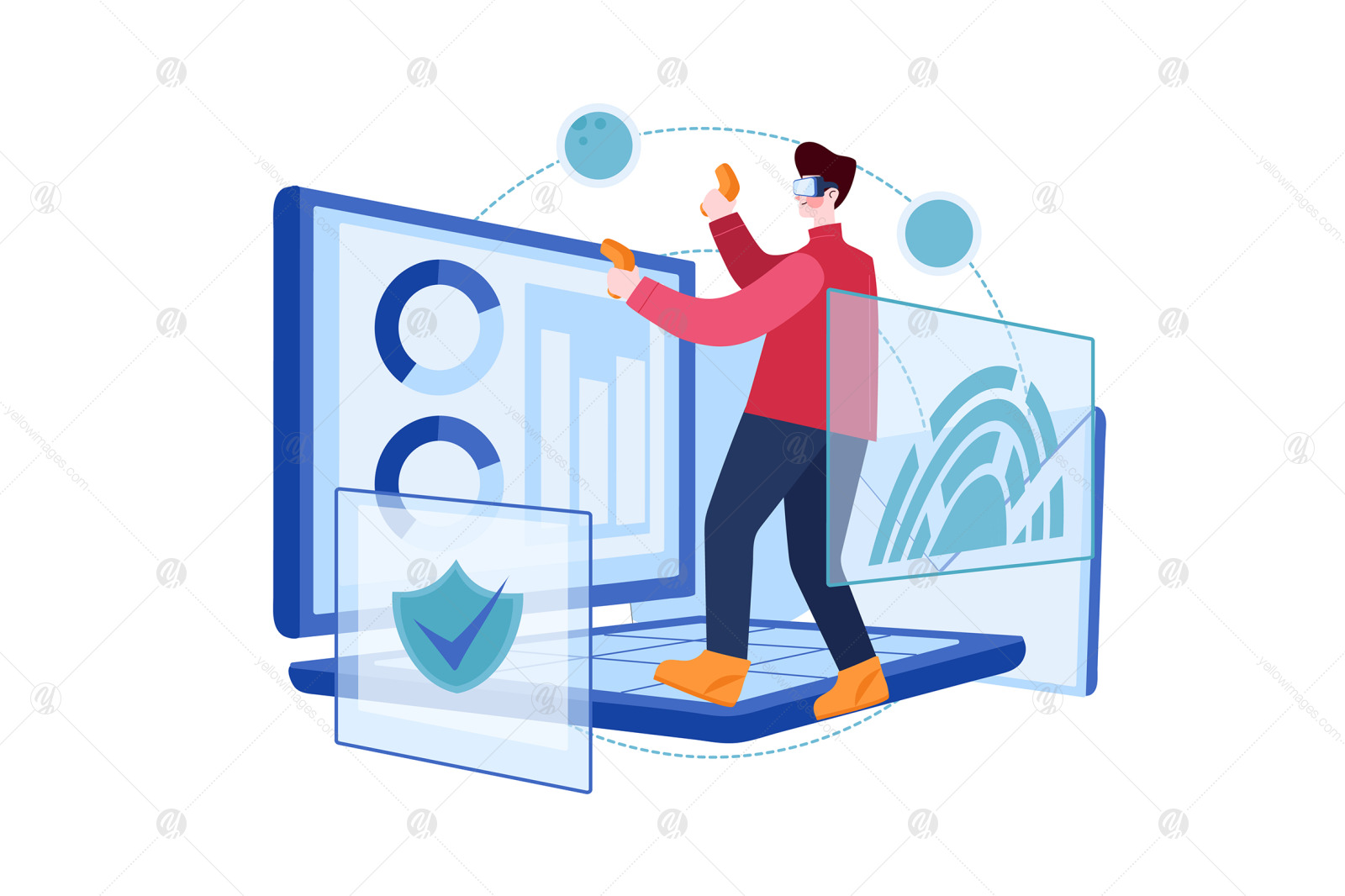 M423_Blockchain Technology Illustrations M423_Blockchain Technology Illustrations