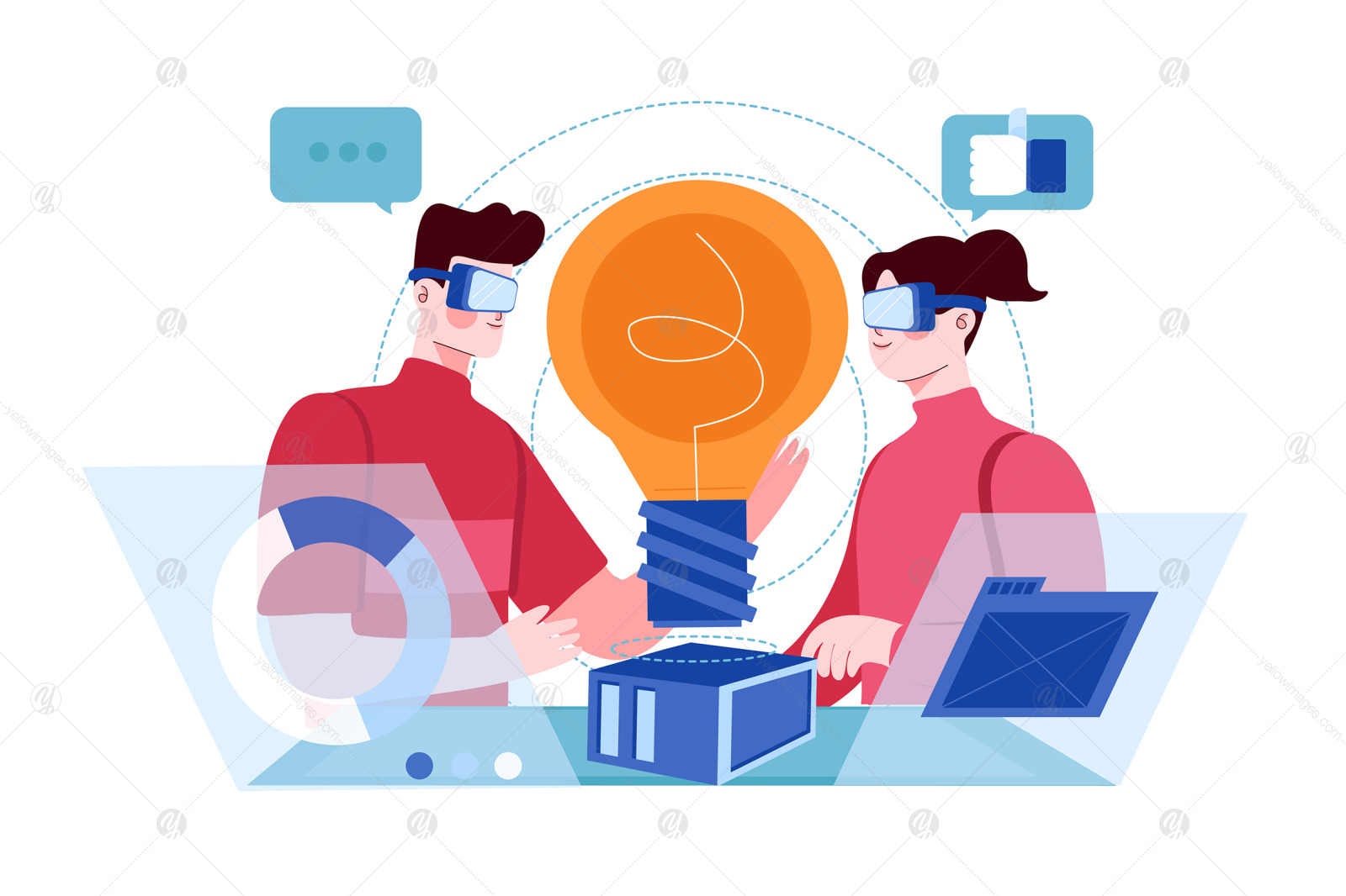 M423_Blockchain Technology Illustrations M423_Blockchain Technology Illustrations
