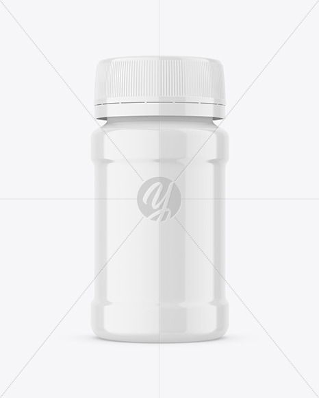 Glossy Plastic Jar Mockup