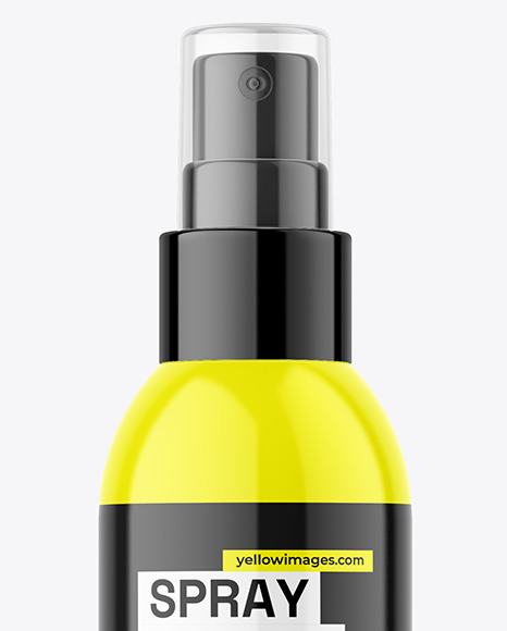 Glossy Cosmetic Spray Bottle Mockup