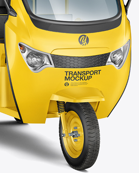 Tuk Tuk Mockup - Half Side View