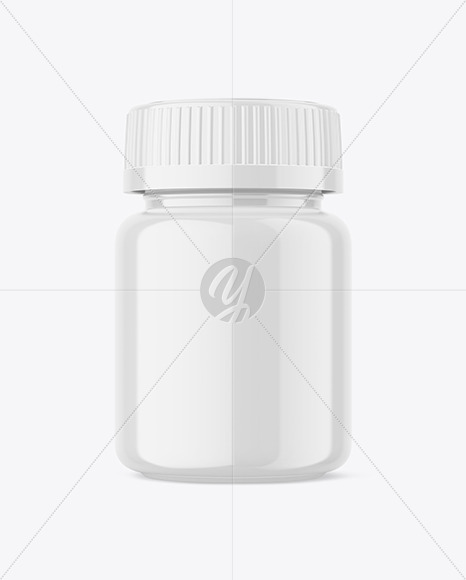 Glossy Plastic Jar Mockup