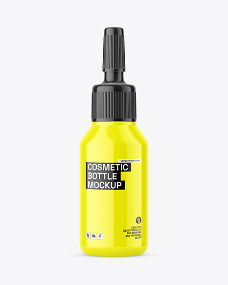 Glossy Plastic Ampule Bottle Mockup - Glass dropper bottle mockup