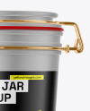 Matte Jar with Clamp Lid Mockup