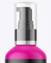 Matte Cosmetic Bottle With Pump Mockup