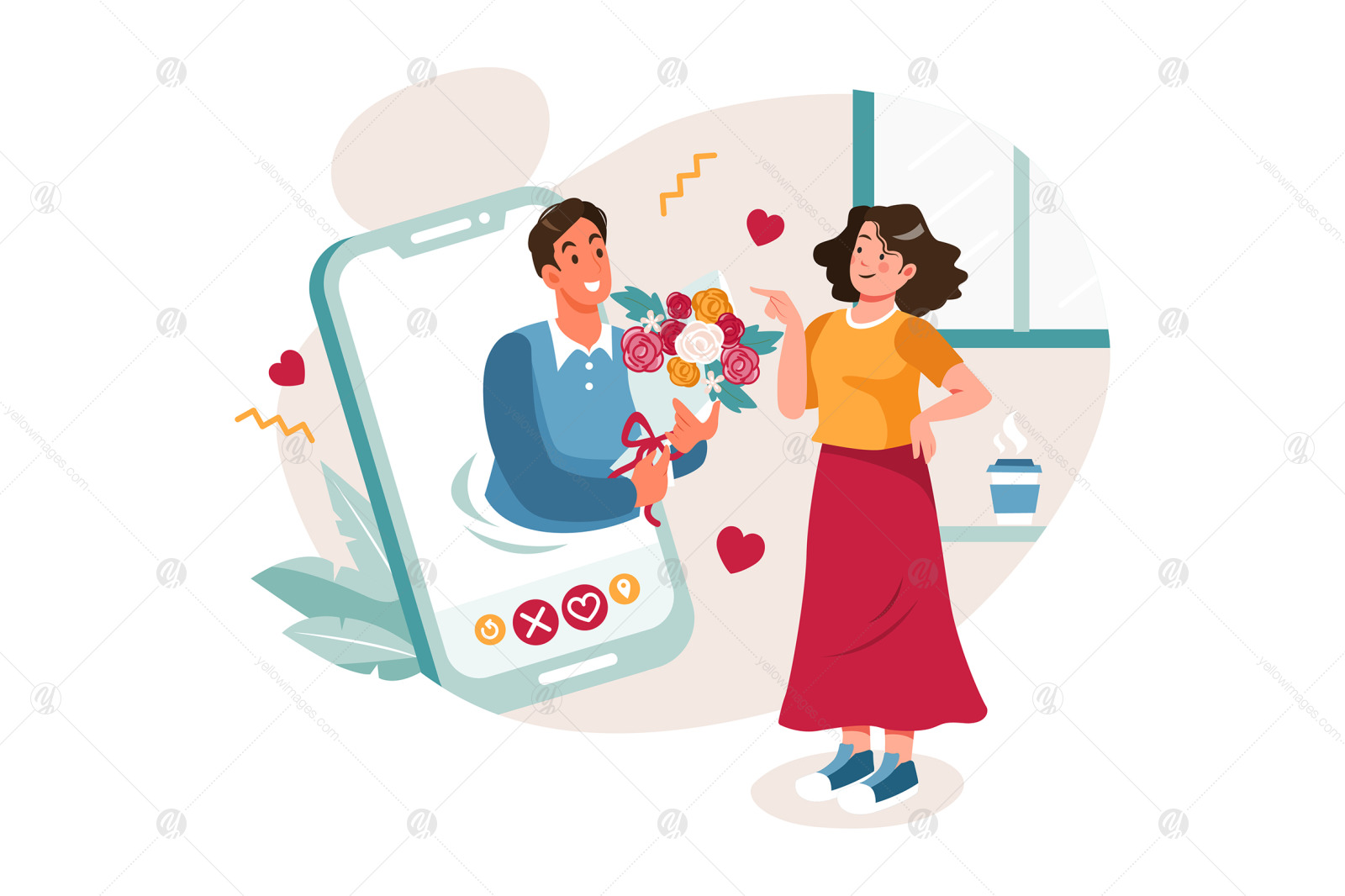 M435_Online Dating Illustration Pack